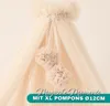 Alavya Home Baldacchino Letto con Pompon in Tulle Morbido Anteprima dell’immagine prodotto 6