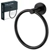 Delvant ESVAN Handtuchhalter Ring rund Edelstahl schwarz Produktbild-Vorschau 1
