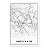 MuchoWow® Mauspad Mousepad Stadtplan - Karte - Dinslaken - Produktbild-Vorschau 1