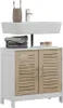 Meuble vasque simple Vicco Looma blanc/chêne 60x60cm avec 2 Voir les images du produit 5