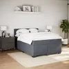 Boxspringbett mit Matratze Dunkelgrau 140x200 cm Samt Produktbild-Vorschau 3