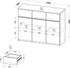 Commode combinée CARYM - chêne wotan / blanc Voir les images du produit 2