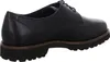 A side view of a black leather shoe on a white background. Anteprima dell’immagine prodotto