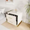 UnboxG Ensemble de 2 tables de nuit en velours beige avec 2 Voir les images du produit 5