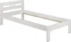 Einzelbett Futonbett 100x200 Kieferbett Massivholz weiß Produktbild-Vorschau 1