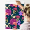 Tapeta Ścienna KWIATY Fiołki Liście Styl Vintage Ozdoba Podgląd zdjęcia produktu 3