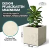 2er Set Pflanzkübel „Millennium“ 39x39x39 cm - Creme Weiß - Produktbild-Vorschau 2