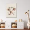Wanddeko 50x70 cm - Kinder Bohemian - Kuh - Boho, Produktbild-Vorschau 3
