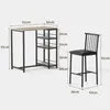 A bar table and stool set with dimensions indicated by measurement lines and text. Náhľad obrázku produktu