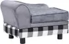 vidaXL Pohovka pre psov šedá 57x34x36 cm Plyš Náhľad obrázku produktu 1