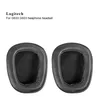 Two black ear pads for headphones are shown on a white background. Produktbild-Vorschau