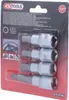 The image shows the packaging of a set of specialized socket wrenches for multi-piece aluminum wheels. Voir les images du produit