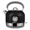 A black electric kettle with a thermometer on a white background. Podgląd zdjęcia produktu