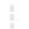 A white corner shelf unit with three levels, shown against a white background. Anteprima dell’immagine prodotto
