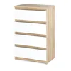 Kommode „HIT“, 4 Schubladen, 60 cm, Sonoma-Eiche / Mattweiß Produktbild-Vorschau 2