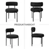 Hawthyhome Chaise de salle à manger(2pcs) Teddy Tissu Rond Voir les images du produit 5