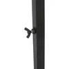 A close-up of a black metal pole with a wing nut fastener. Produktbild-Vorschau