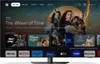 A smart TV screen displaying a streaming service interface with various content recommendations and app icons. Anteprima dell’immagine prodotto