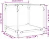 vidaXL Couchtische mit Glasplatte 2 Stk. Schwarz 40x40x40 Produktbild-Vorschau 7