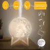 2-IN-1 LED 3D Mondlampe 3 Farbe Dimmbar Nachtlicht 880ML Produktbild-Vorschau 2