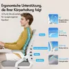 ALFORDSON Bürostuhl, Lendenstütze, Atmungsaktives Netz und Produktbild-Vorschau 4