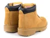 Two beige-brown suede work boots are shown from the back, against a white background. Produktbild-Vorschau