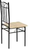 A single chair with a black metal frame and a light wood-grain seat and backrest. Náhled obrázku produktu