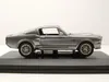 A silver 1967 Ford Shelby Mustang GT 500 Eleanor model car is displayed on a black stand against a white background. Produktbild-Vorschau