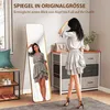 HOMCOM Celotelové zrkadlo 160 x 40 cm, vypuklé stojacie Náhľad obrázku produktu 4