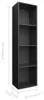 vidaXL Bibliothèque/armoire TV noire 36x30x143 cm Bois Voir les images du produit 13