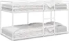 vidaXL Patrová postel bez matrace bílá 100x190 cm ocelová Náhled obrázku produktu 1