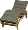 A grey cushioned wooden chaise lounge on a white background. Podgląd zdjęcia produktu