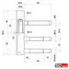 SOTECH Türband 2-teilig Ø 15 mm schwarz (1 Stück) Produktbild-Vorschau 7