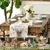 Mode Tulpe Hase Ostern Tischläufer, Saisonnal Frühling Produktbild-Vorschau 3