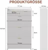 UnboxG Weißer Schuhschrank 3 Ebenen mit Ablagefläche, Produktbild-Vorschau 6