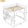 A diagram of a white loft bed with dimensions indicated by numbers and lines. Anteprima dell’immagine prodotto