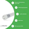 A product image featuring a fluorescent tube light with accompanying marketing text and icons. Anteprima dell’immagine prodotto