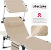 tectake® Hliníkové lehátko Lorella s polstrováním, skládací Náhled obrázku produktu 6