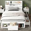 Flieks Holzbett Jugendbett 90x200cm mit USB, Klassisches Produktbild-Vorschau 4