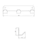 4 ganci neri TECHNIC 306NG (acciaio inox nero) Anteprima dell’immagine prodotto 2