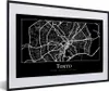 MuchoWow® Gerahmtes Poster Karte - Tokio - Stadtplan - Produktbild-Vorschau 1