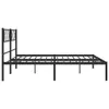 A black metal bed frame is shown against a white background. Podgląd zdjęcia produktu