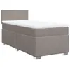 Boxspringbett mit Matratze Taupe 100x200 cm Stoff Produktbild-Vorschau 3