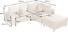 Elegante Wohnlandschaft KENT 220cm champagner beige Samt Produktbild-Vorschau 2
