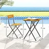 Outsunny Sitzgruppe 3 tlg. Essgruppe klappbarer Esstisch Produktbild-Vorschau 3