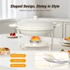 WARMOUNTS Chafing Dish 2er Set 5QT Buffet Warmhalter Rund Produktbild-Vorschau 3