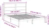 vidaXL Letto in legno massiccio extra lungo senza materasso Anteprima dell’immagine prodotto 8