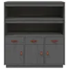 vidaXL Highboard Grau 100x40x108,5 cm Massivholz Kiefer -  Produktbild-Vorschau 7