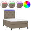 The Living Store Boxspringbett mit Matratze & LED Taupe Produktbild-Vorschau 2