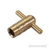 A single brass radiator bleed key on a white background. Produktbild-Vorschau